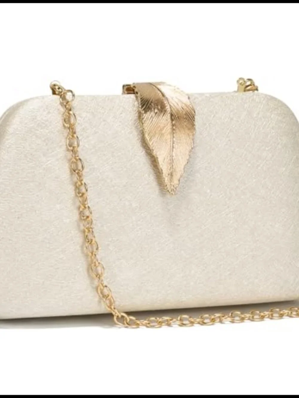 SWEETV Glitter Hard Shell Evening Clutch with Detachable Chain Strap